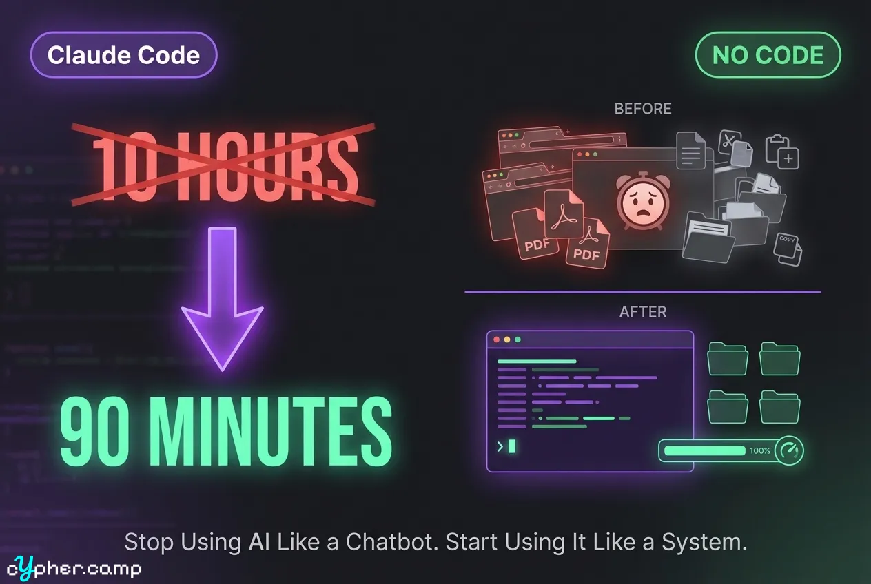 10 Hours → 90 Minutes: The AI Workflow System That Replaces Your Busywork